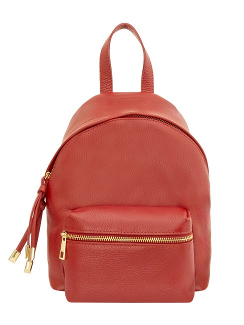 LESAC VANESSA Dollar-Rucksack aus Leder Rot - Damentaschen