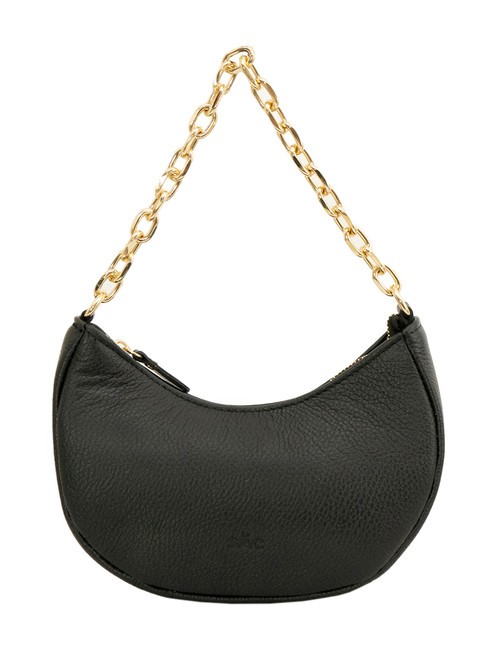 LESAC GIUDITTA Hobo-Tasche aus Leder mit Kette Schwarz - Damentaschen