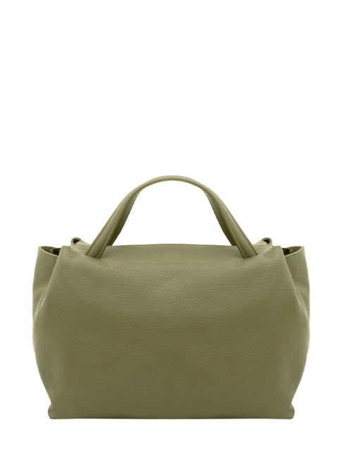 LESAC FRESIA Handtasche mit Schultergurt aus Leder Olive - Damentaschen