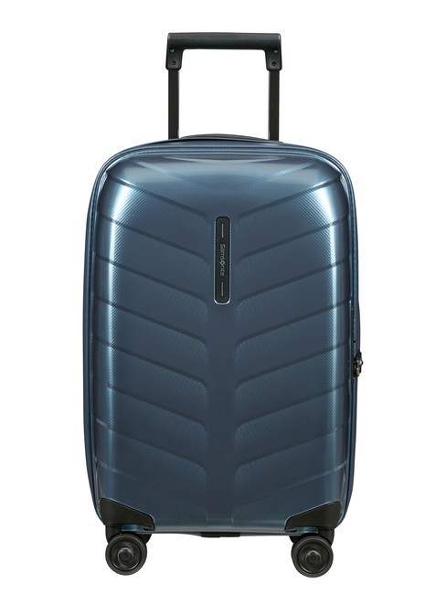 SAMSONITE ATTRIX Erweiterbarer schlanker Kabinentrolley Stahlblau - Handgepäck