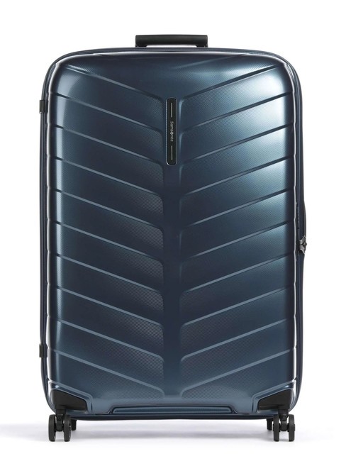 SAMSONITE ATTRIX Extragroßer Trolley Stahlblau - Harte Trolleys