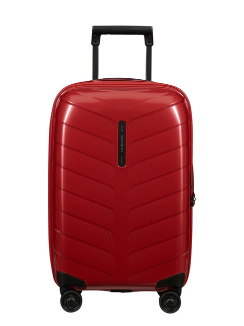 SAMSONITE ATTRIX Erweiterbarer schlanker Kabinentrolley ROT - Handgepäck