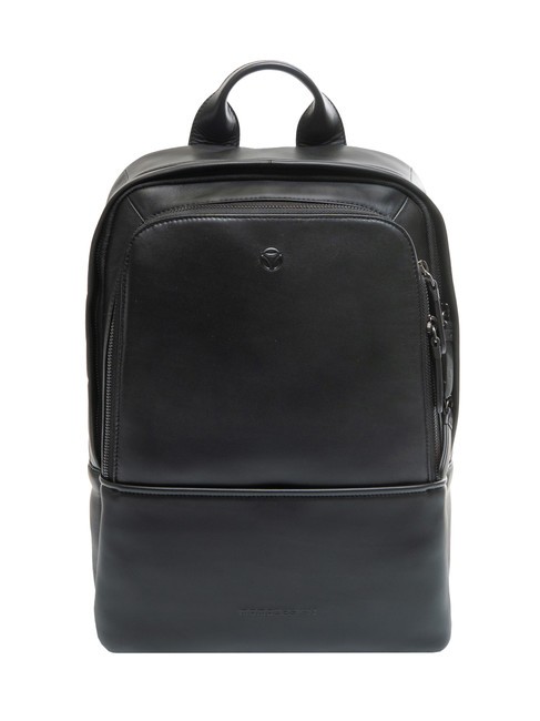 MOMO DESIGN NAPPA  14-Zoll-Laptop-Rucksack aus Leder Schwarz - Rucksäcke für Schule &amp; Freizeit