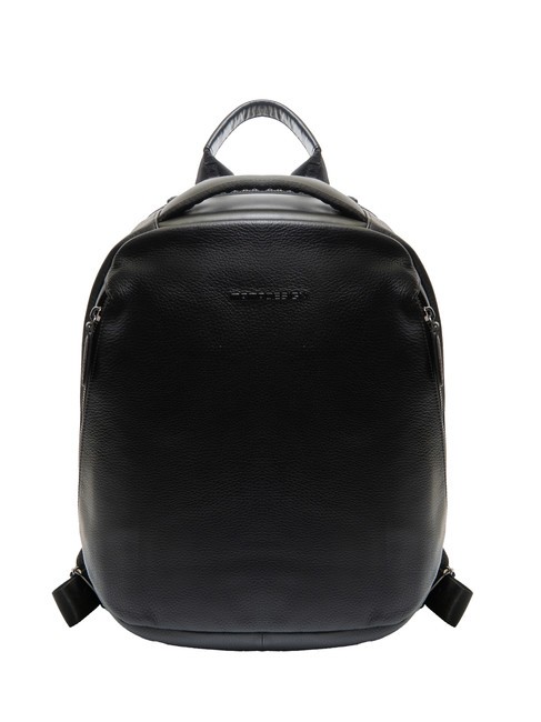 MOMO DESIGN DOLLARO  15-Zoll-Laptop-Rucksack aus Leder Schwarz - Rucksäcke für Schule &amp; Freizeit