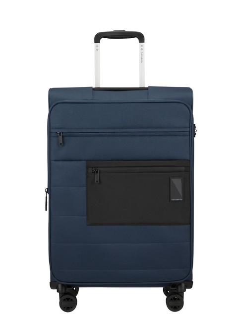 SAMSONITE VAYCAY Erweiterbarer mittelgroßer Trolley NAVY BLAU - Halbharte Trolleys