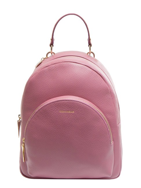 COCCINELLE ALPHA Runder Lederrucksack mit Tasche Fruchtfleisch rosa - Damentaschen