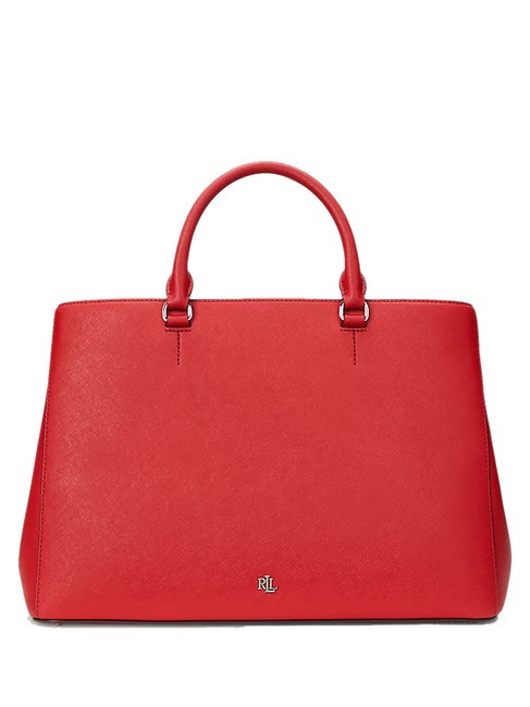 RALPH LAUREN HANNA Große Handtasche aus Leder rl2000 rot - Damentaschen