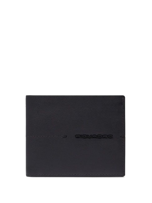 PIQUADRO W135 Ledergeldbörse Schwarz - Brieftaschen Herren