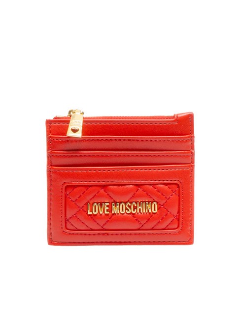 LOVE MOSCHINO QUILTED  Kartenhalter / Geldbörse  ROT - Brieftaschen Damen