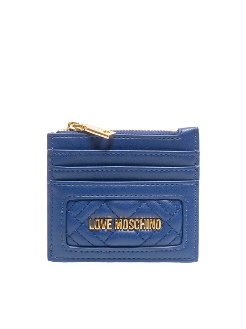 LOVE MOSCHINO QUILTED  Kartenhalter / Geldbörse  Blau - Brieftaschen Damen