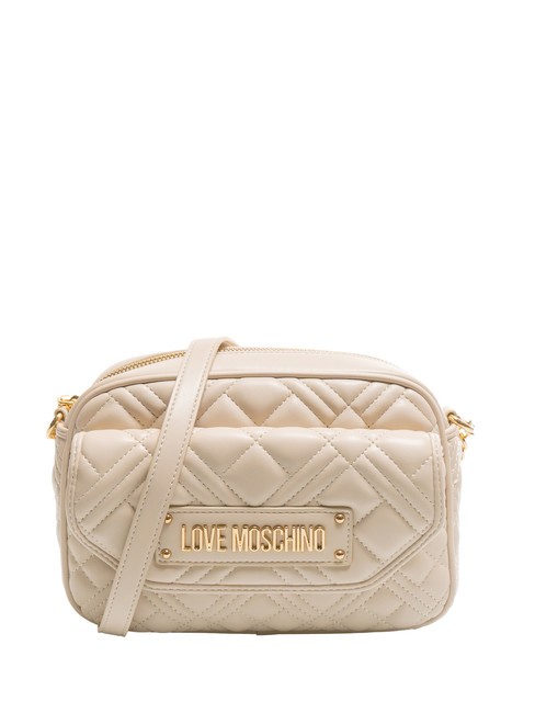 LOVE MOSCHINO QUILTED  Mini-Kameratasche über der Schulter Elfenbein - Damentaschen