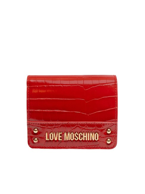 LOVE MOSCHINO SHINY CROCO Damen-Geldbörse ROT - Brieftaschen Damen