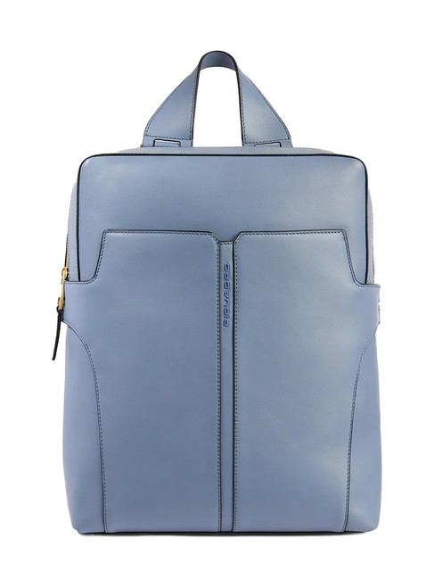 PIQUADRO RAY Lederrucksack, 14-Zoll-Laptophalter Blau - Damentaschen