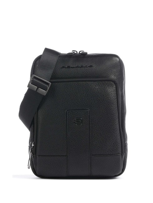 PIQUADRO CARL iPad Mini-Tasche aus Leder Schwarz - Umhängetaschen Herren