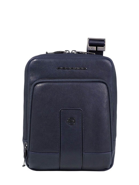 PIQUADRO CARL iPad Mini-Tasche aus Leder Blau - Umhängetaschen Herren