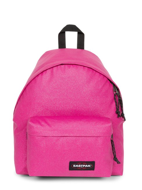 EASTPAK PADDED PAK'R Rucksack aus glitzerndem Stoff funkelndes Fuchsia - Rucksäcke für Schule &amp; Freizeit