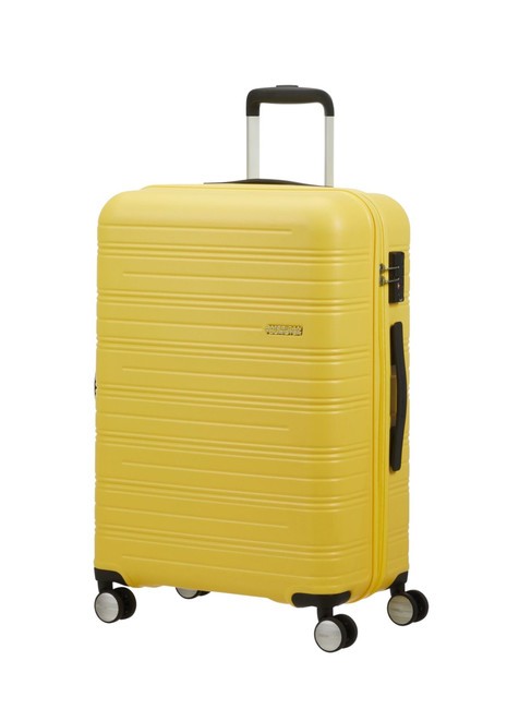 AMERICAN TOURISTER HIGH TURN  Mittlerer Trolley  mattgelb - Harte Trolleys