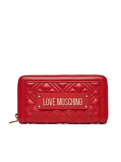 LOVE MOSCHINO QUILTED  Portemonnaie mit umlaufendem Reißverschluss ROT - Brieftaschen Damen