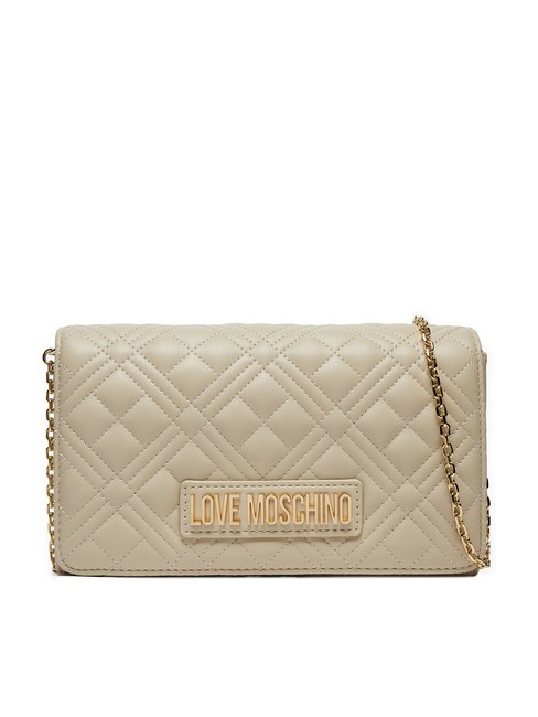 LOVE MOSCHINO QUILTED Chain Schulter-Clutch Elfenbein - Damentaschen