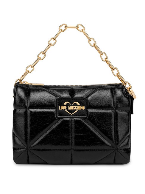 LOVE MOSCHINO GOLD CHAIN Tasche mit Schultergurt Schwarz - Damentaschen