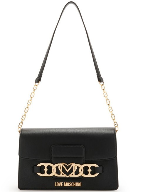 LOVE MOSCHINO HEART CHAIN Umhängetasche Schwarz - Damentaschen