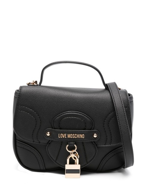 LOVE MOSCHINO PADLOCK Mini-Handtasche mit Schultergurt Schwarz - Damentaschen