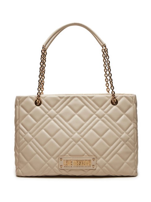 LOVE MOSCHINO QUILTED Schultertasche Elfenbein - Damentaschen