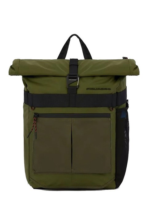 PIQUADRO ARNE Rolltop-Rucksack für 15,6-Zoll-Laptop GRÜN - PC-Rucksäcke