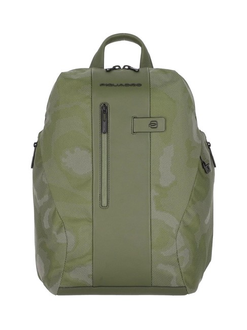 PIQUADRO BRIEF 2 Laptoprucksack 14" grün reflektierte Tarnung - PC-Rucksäcke