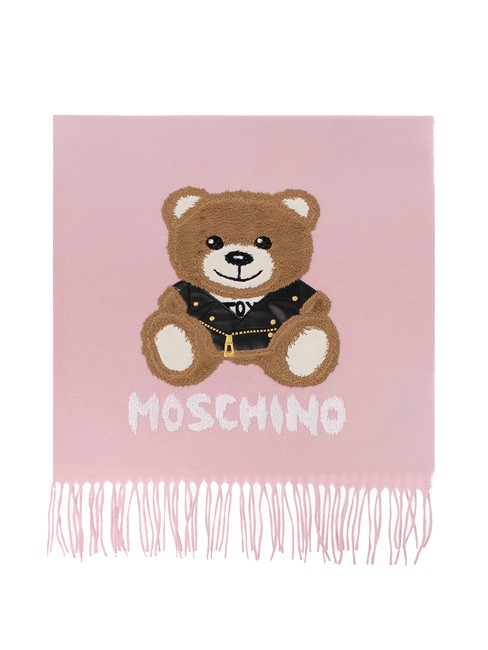 MOSCHINO TEDDY Wollschal mit Fransen Rose - Schals