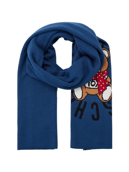 MOSCHINO TEDDY TOY Schal mit Fransen Navy blau - Schals