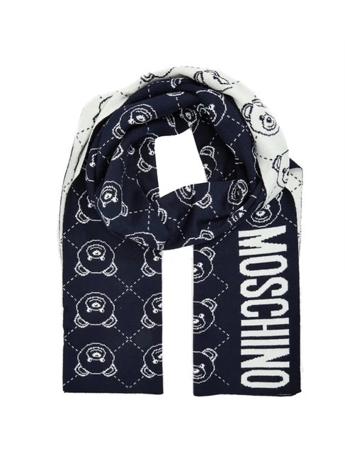 MOSCHINO TEDDY ROMBI Schal aus Wollmischung Blau - Schals