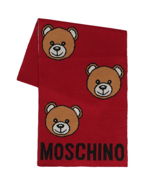 MOSCHINO TEDDY ALL OVER Schal aus Wollmischung Rot - Schals