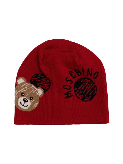 MOSCHINO TEDDY POIS Mütze aus Wollmischung Rot - Mützen/Hüte