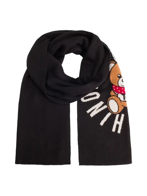 MOSCHINO TEDDY TOY Schal mit Fransen Schwarz - Schals