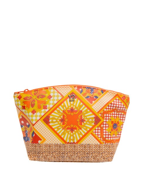 YNOT SICILY Kosmetiketui mit Allover-Print orange - Beauty-Case