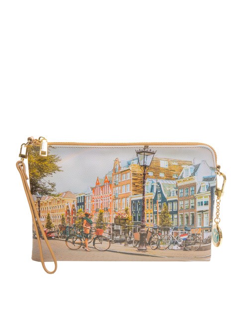 YNOT YESBAG Clutch mit Polyester und Schultergurt Amsterdamer Regenbogen - Damentaschen