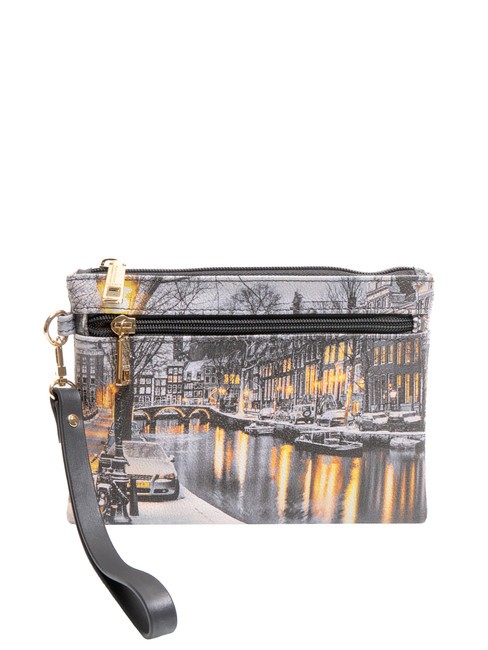 YNOT YESBAG Umschlag-Clutch mit Polyserin Amsterdamer Schnee - Damentaschen