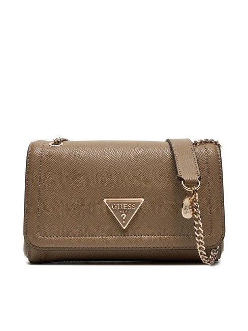 GUESS NOELLE Convertible Schulter-/Umhängetasche dunkles Taupe - Damentaschen