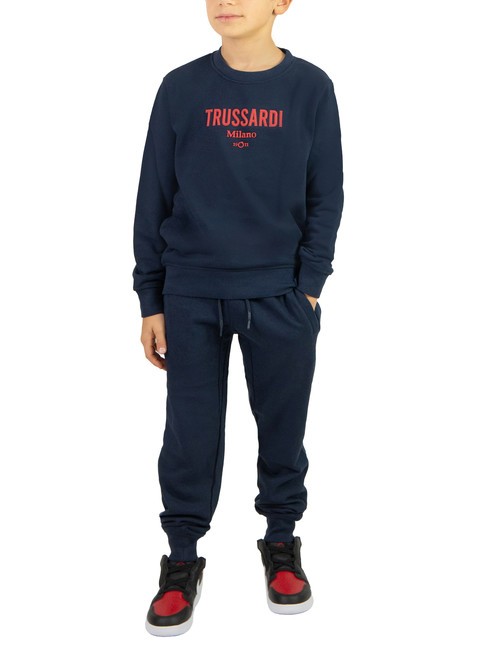 TRUSSARDI SCHULIT Trainingsanzug aus Sweatshirt und Hose Marine/Marine - Trainingsanzüge für Kinder