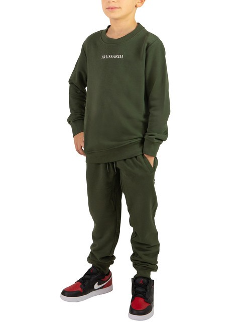 TRUSSARDI GABA Trainingsanzug aus Sweatshirt und Hose Militär/Militär - Trainingsanzüge für Kinder