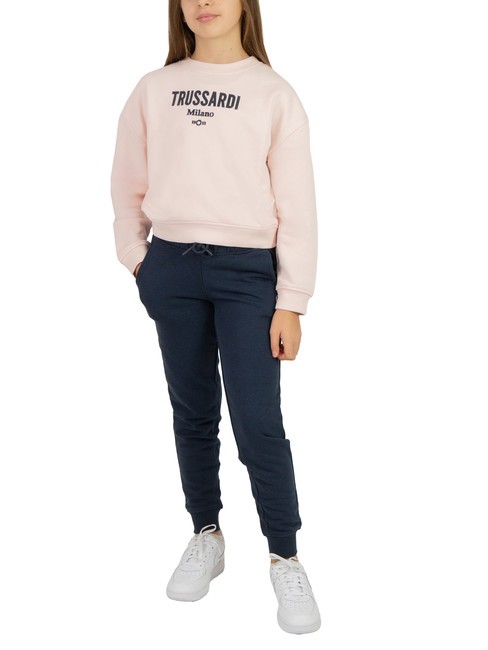 TRUSSARDI KREBS Trainingsanzug aus Sweatshirt und Hose rosa/marine - Trainingsanzüge für Kinder