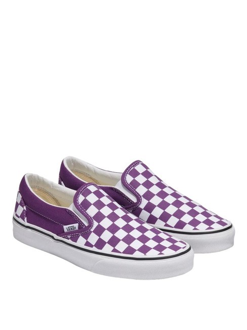 VANS CLASSIC SLIP-ON  Segeltuchschuhe Farbtheorie Schachbrett lila Magie - Schuhe Unisex