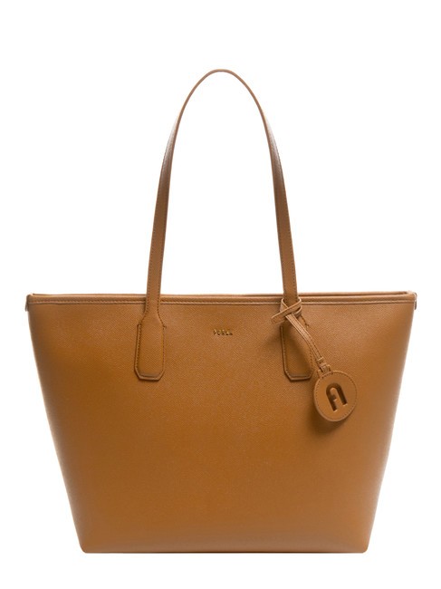 FURLA CLASSIC Shopper-Tasche aus Leder mit Andromeda-Print Brandy - Damentaschen