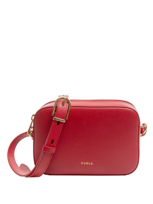 FURLA GARDENIA Umhängetasche aus Leder mit Andromeda-Print Venezianisches Rot - Damentaschen