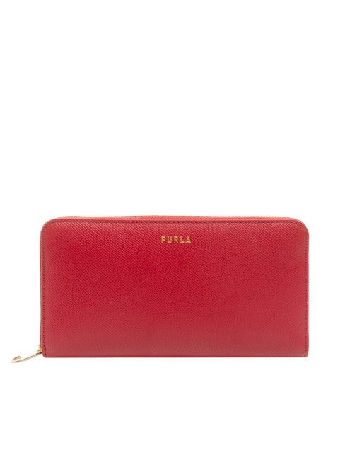 FURLA GARDENIA Große Lederbrieftasche mit umlaufendem Reißverschluss Venezianisches Rot - Brieftaschen Damen