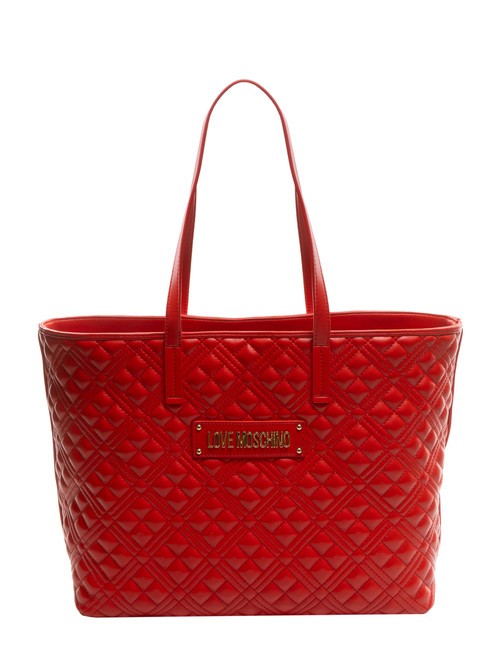 LOVE MOSCHINO QUILTED Gesteppte Einkaufstasche ROT - Damentaschen