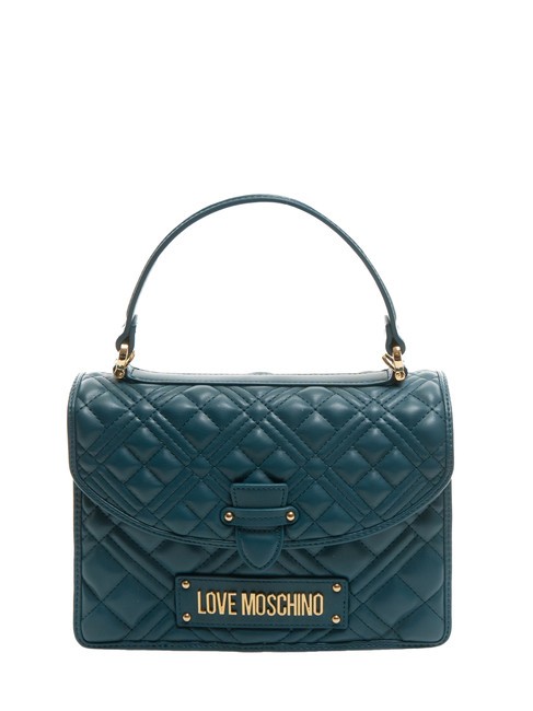 LOVE MOSCHINO QUILTED Aktentasche mit Schultergurt Smaragd - Damentaschen