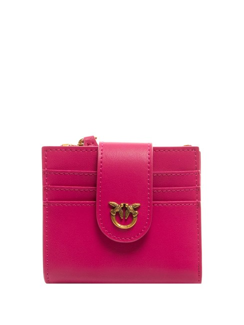 PINKO MULTI PURPOSE Kompakte Lederbrieftasche Rosa Pinko-Antikgold - Brieftaschen Damen