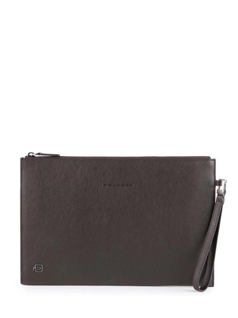 PIQUADRO BLACK SQUARE Clutch aus Leder MORO - Tablettmappe &amp; Organizer